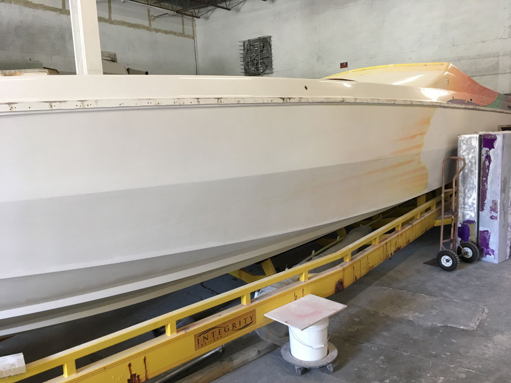 Boat stripped clean