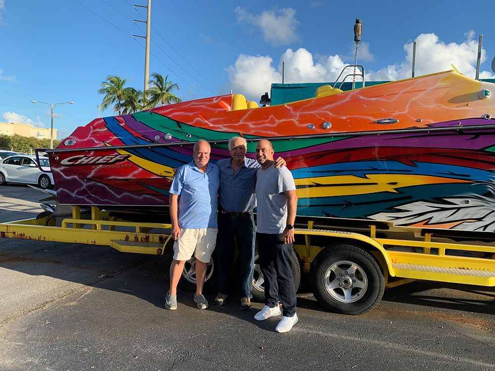 Me Bobby and uncle Frank the day we bought it